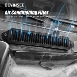 Bevinsee Pack of 2 Cabin Filter Compatible with 1 Series E81/E82/E87/E88, 3 Series E90/E91/E92/E93, X1 Series E84 X1 2010-2015, Black