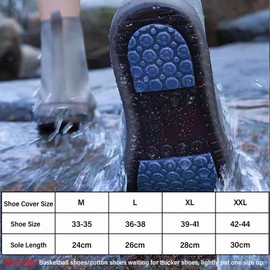 HIUOUIH Shoe Covers Waterproof Rain Cover Shoes Men Women Waterproof Overshoes Reusable Rain Overshoes Non-Slip Rain Covers for Rain, Snow Day, Muddy Roads, xl