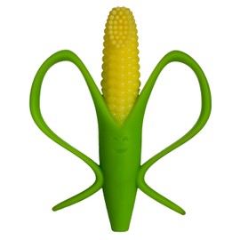 Baby Banana - Corn Cob Toothbrush, Training Teether Tooth Brush for Infant, Baby, and Toddler Green/Yellow Cornelius