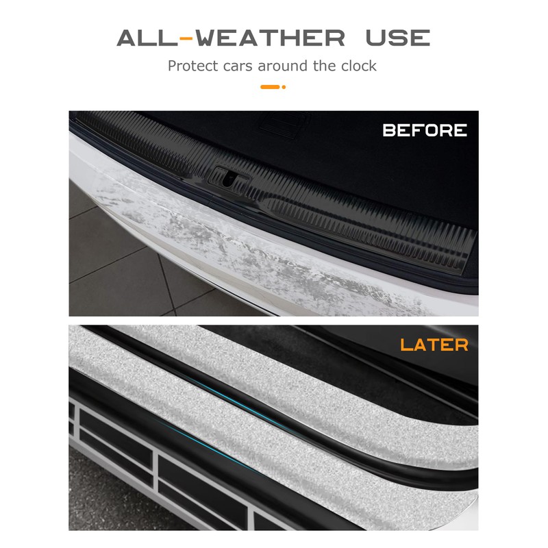 SCUARI 196" Door Sill Protector,Car Accessories Rear Trunk Edge Guard