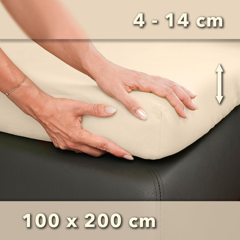 STUDIO Basic Topper Fitted Sheet 100 x 200 cm, 100%