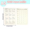 2025 Refill Paper, 176 Sheets A5 Lined Paper Refill Paper