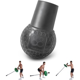 HXD-ERGO Landmine Attachment for Barbell, Turn Any Surface into a Barbell Landmine Exercise - Press, Row, Spin, Split Squats, Natural Rubber Landmine Attachments, Fits 2'' Olympic Bars (Grey)