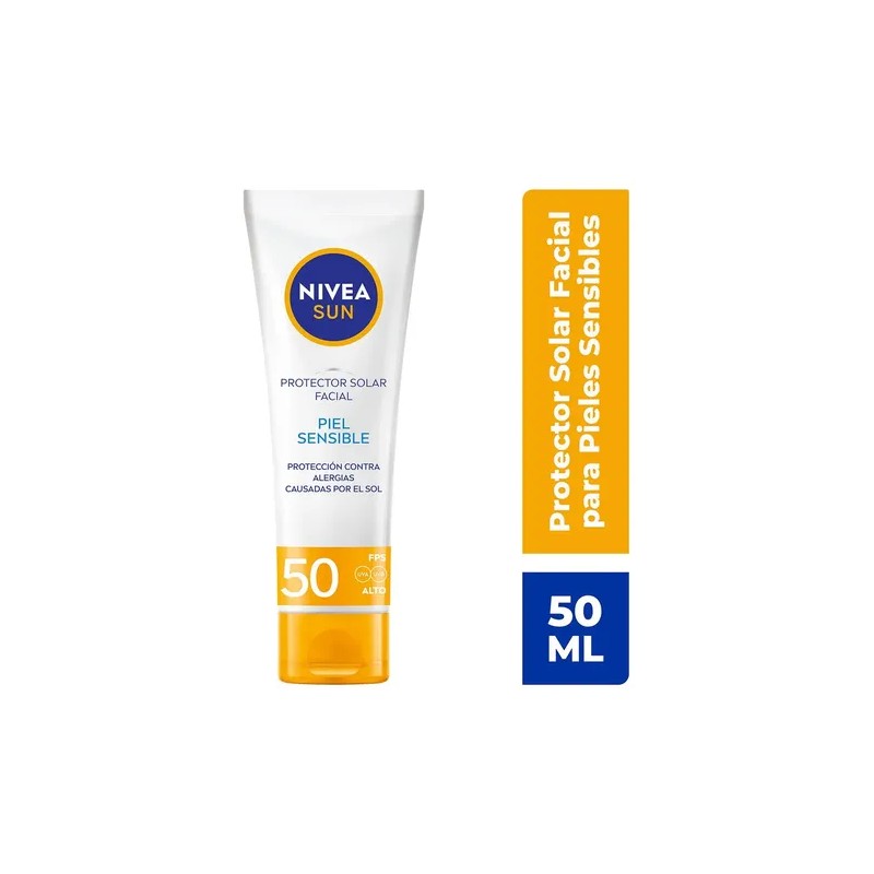 Protector Solar Facial Piel Sensible NIVEA SUN, Protección Contra Las