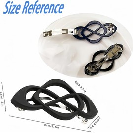 4 Pcs Hair Barrettes for Women - French Style Matte Hair Clips Vintage Solid Color, Neutral Matte Hair Accessories for Thick/Thin Hair (Minimalist Fashion Clips)