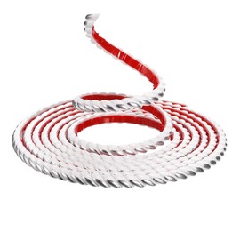 uxcell Flexible Wall Trim Molding Trim, 0.4" x 7 Ft Peel and Stick Molding Edge Trim Waterproof for Home Decor on The Cabinet Mirror Frame Wall Edge, DIY Decoration, White Silver