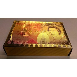 24k £50 Pound GOLD PLATED POKER PLAYING CARD-BRAND NEWSTOCK