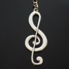 Treble Clef Keychain Silver Violin Guitar Piano Musical Note Gift