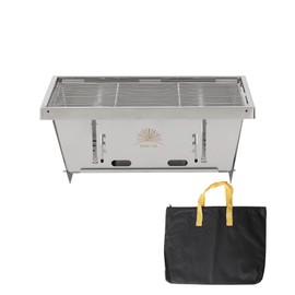 SUN-YE Charcoal Grill for IGT Table,Portable Grill with Carry Bag,Adjustable Furnace Burning Carbon Plate Height,Stainless Steel,Instantly Expands and Stores,1 Piece