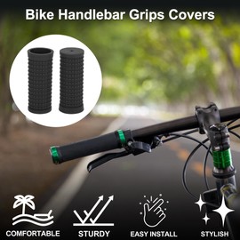 TUCKBOLD Bike Handlebar Grips Covers 74mm Long Lightweight Black