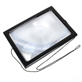 3x Hands-Free Magnifying Glass for Reading A4 Reading Magnifying Glass with Stand and Lighting