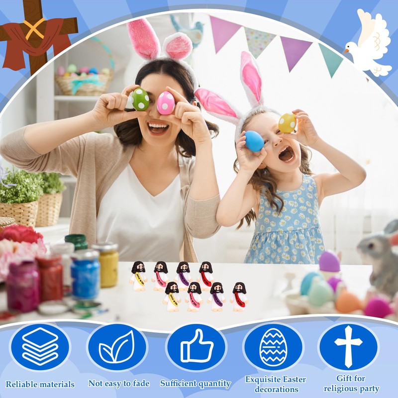 Bememo 100 Pcs Little Jesus Figures Jesus Loves You Original
