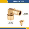 5Pack GUOFIS 3/4" PEX-A Expansion Female Sweat Elbow Brass Fitting