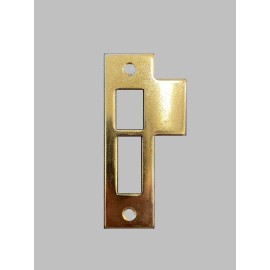 Antique/Vintage Style Door Strike Plate, Mortise, Keeper, Striker, Brass, 3-1/2”