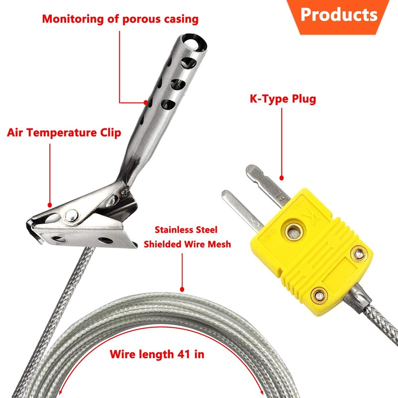 TL3163K K Type Thermocouple Temperature Sensor Probe Stainless Steel k-Type
