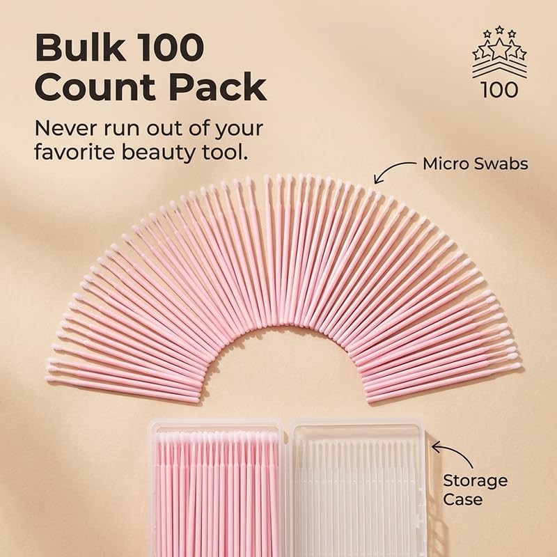 100 hisopos de algodón, hisopos desechables para maquillaje, cuidado personal