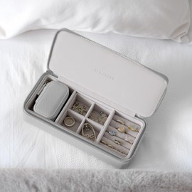 Stackers Pebble grey Large & Petite Travel Jewellery Box
