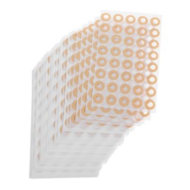 1set Loose Leaf Round Stickers Circle Stickers Nail Stickers Loose Leaf Hole Protectors Loose Leaf Hole Patches Page Reinforcement Circles Khaki Coated Paper Stickers 100sheet Operitacx