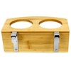 Bamboo Clip on Cup Holder Hanging Shelf, Small Bedside Table