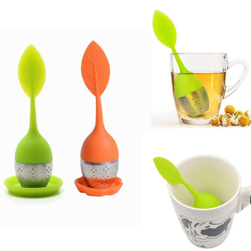 Filtro de infusor de té, mango de silicona, colador de