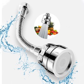 Wodgreat Kitchen Faucet Sprayer Attachment, Movable Faucet Extender with 4 Spray Modes, 360° Rotatable Sink Faucet Head, Anti-Splash Tap Booster Shower and Water Saving Faucet for Kitchen-Long
