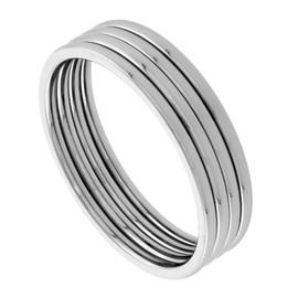 set of 4 316L Stainless Steel Domed 1mm Toe Ring Wedding Band Midi Ring for Women and Girls Very Thin Stackable Polished Comfort Fit size 2.5