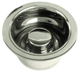 Westbrass R2082-05 3-1/2" Extra-Deep Collar Kitchen Sink Waste Disposal Flange & Stopper, Polished Nickel