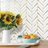 DICOFUN 10-Sheet Herringbone Tile Peel and Stick Backsplash, Polished White