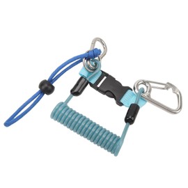 Diving Hook Rope Stainless Steel Flexible Anti Lost Diving Camera Rope Diving Reef Hook Spring Rope Blue