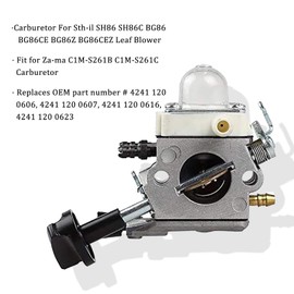 JOJOCY BG86 Carburetor for Stihl BG86CE BG86Z BG86CEZ Leaf Blower Carburetor SH86 Carburetor Replacement for Zama C1M-S261B, Carburetor OEM 4241 120 0616 with Air Filter Replacement Parts Kit