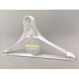 DODIN HOME 10 Silver Wire Notched Hangers Space Saving Metal Coat Hanger Suit Notch Hangers with Trouser Bar Clothes T-Shirt Dress Hanger with Notch (Silver, 10)