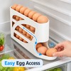 4-Tier Rolling Egg Holder for Refrigerator – Space-Saving 28–30 Egg