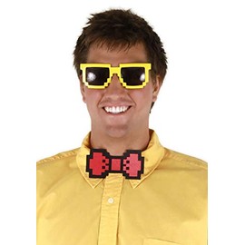 Pixel-8 Costume Bow Tie Adult: Red One Size