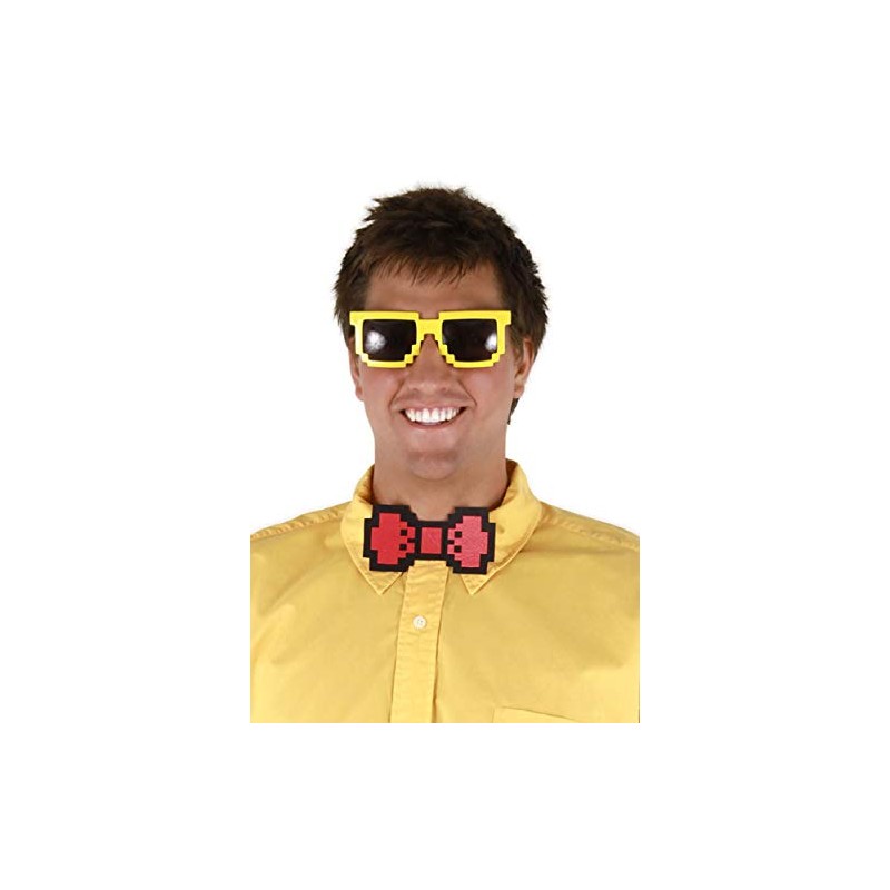 Pixel-8 Costume Bow Tie Adult: Red One Size