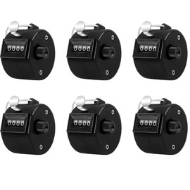 HZXSDEG 6 Pack Counter Clicker 4-Digit Number Count, Handheld Mechanical Counters Clickers Pitch Counter for Coaching, Knitting, People, Lap, Fishing, Golf, Toddler & Fidget（6 color You can choice