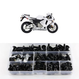 Xitomer Aftermarket Full Sets Fairing Bolts Kits, Fit for CBR600RR 2003-2006, Mounting Kits Washers/Nuts/Fastenings/Clips/Grommets (Matte Black)