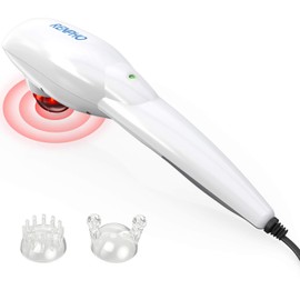 RENPHO Handheld Back Massager with Heat, Deep Tissue Massager Electric Percussion Full Body Massager for Neck, Shoulder, Arms, Leg, Foot, Calf, Muscle Tension Relief