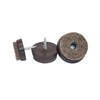 haggiy Felt Glides for Screws, Plastic Base, Brown, Round, 30