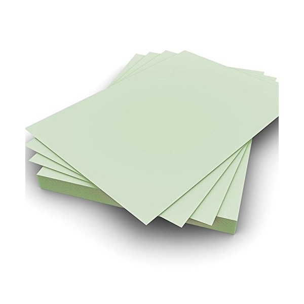 PARTY DECOR A5 160gsm Plain Pastel Green Card Pack of 100 Perfect for Crafting, Card Making, Invitations for birthdays weddings and special occasions