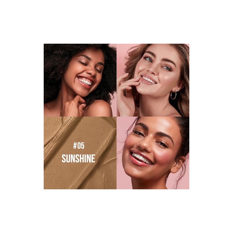Multi-Use Makeup Cream Blush Stick, Unidollss 3-in-1 Buildable Contour Bronzer