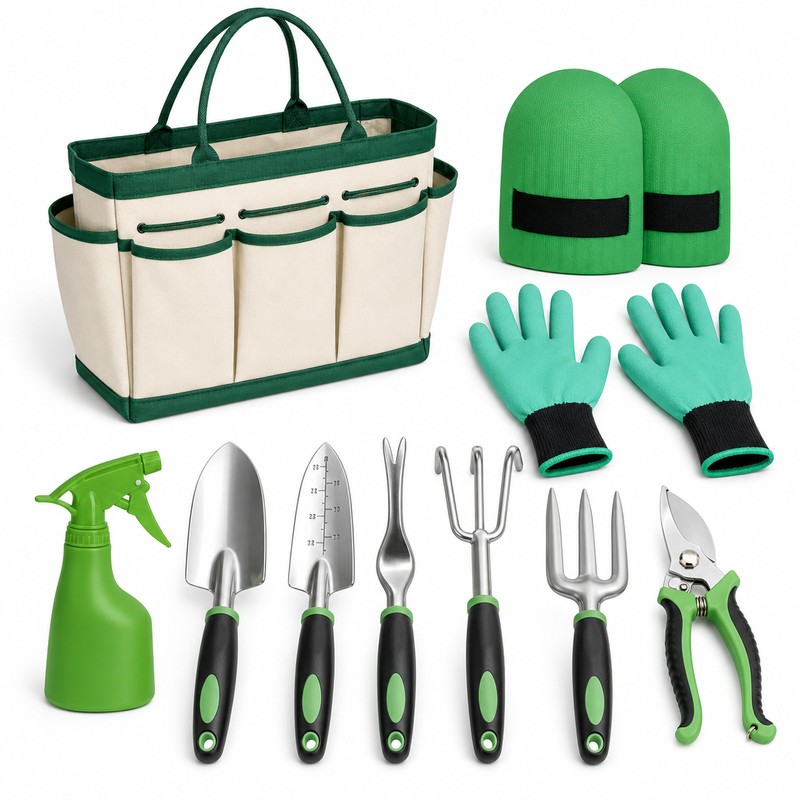 Garden Tool Set with Storage Bag for Plant Care –
