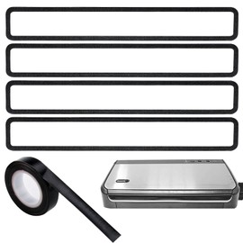 Foam Replacement Gaskets for FoodSaver FM2000, FM2100, GM2050, GM2150 Series Vacuum Sealers,Teflon Tape/PTFE Tape for FoodSaver FM2100 Vacuum Sealer Machine（PTFE Tape 33 Feet） (Black, 12.9*1.8*0.4)