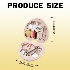 FISH DRAGATE 2-piece sewing kit, travel sewing kit, mini travel essentials, sewing kit, basic equipment, DIY emergency sewing repair accessories, DIY tool accessories, red pink