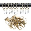 Curtain Rings and Hooks Clip,25mm Inside Diameter,Complete Set with Curtain