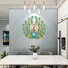 FMTAD Large Peacock Wall Clock Silent Non-Ticking,3D Creative Luxury Decorative