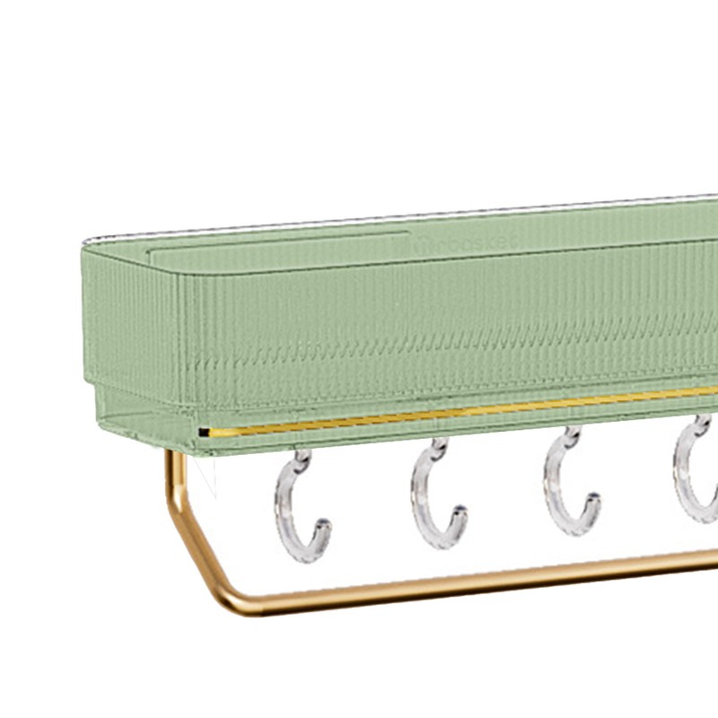 Bathroom Shelf Drill Free Alumimum Strong Load Bearing Wall Mounted