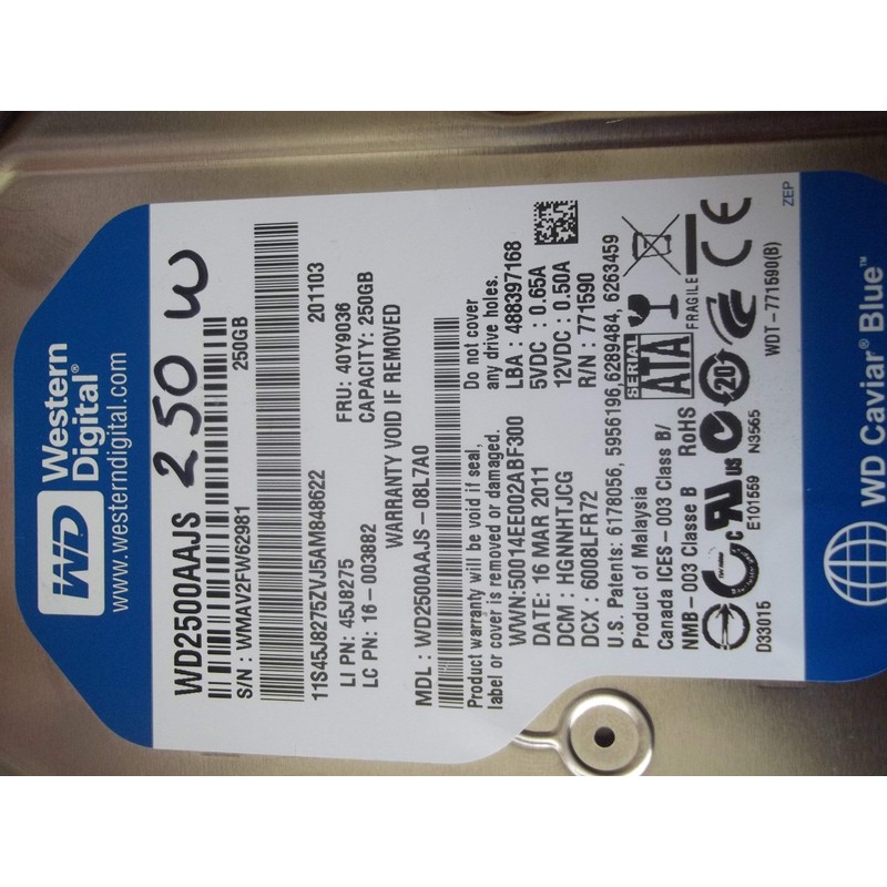 Western Digital WD2500AAJS 250GB Caviar Blue Hard Drive