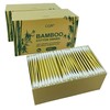 1050pcs CGR Organic cotton Swabs, 100% Cotton Double-Tipped, Bamboo Sticks(compostable),