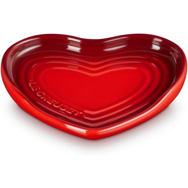 Le Creuset Stoneware Heart Shaped Spoon Rest, 5", Cerise