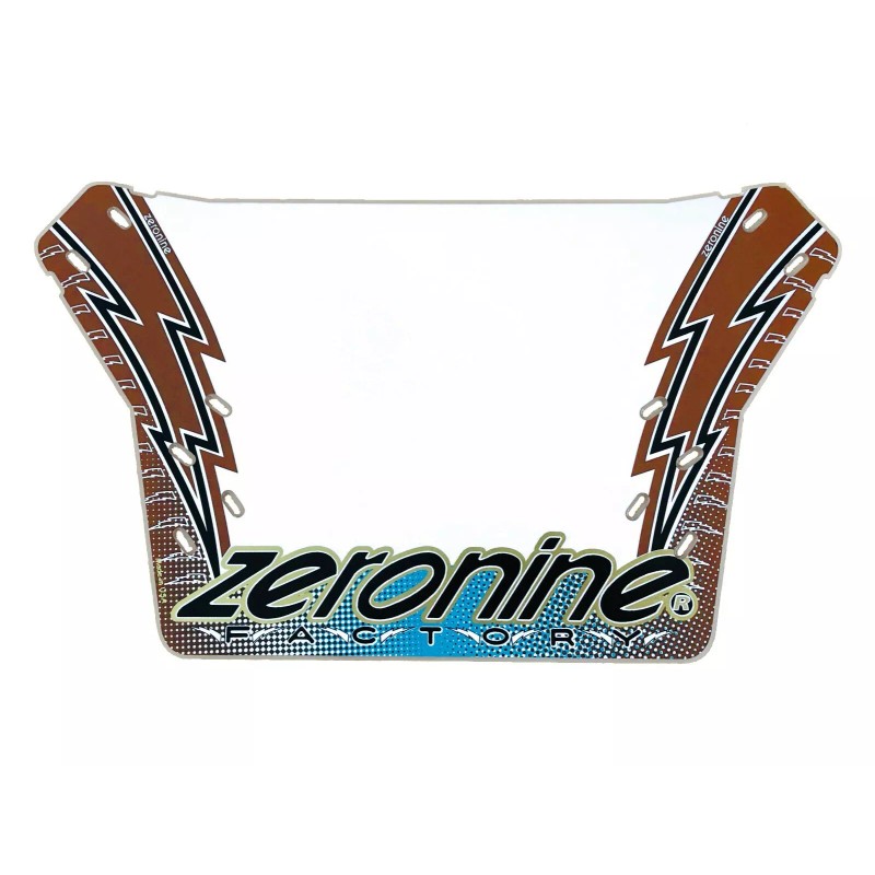 ZeroNine "Lightning Bolt" BMX Numberplate - Red/White/Blue